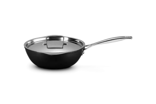 Wysoka jakość Le Creuset TNS Patelnia Szefa Kuchni 24x8.5cm z Pokrywą SS 51101240013100