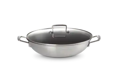 Dostępne od ręki Le Creuset Wok 30 cm 3-PLY ze stali nierdzewnej 96101130000000