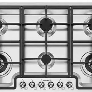 Dodaj do koszyka Płyta gazowa 87cm 6 palników żeliwne ruszty Smeg PGF96