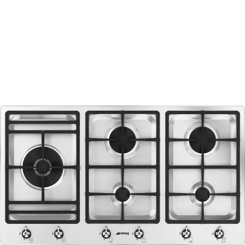 Kup teraz Smeg CLASSICA Płyta gazowa 90 cm, 5 palników, ruszty żeliwne, stal nierdz.