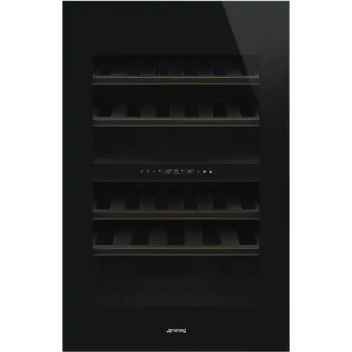 Smeg UNIVERSAL Chłodziarka na wino 60x91,3 cm, 40 butelek, 2 strefy czarny Bezpieczne zakupy