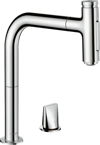 Bezpieczne zakupy Hansgrohe Metris Select M71 2-otworowa bateria kuchenna z wylewką 73818000