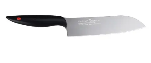 Obniżka ceny Kasumi Nóż Santoku Titanium dł. 18 cm grafit