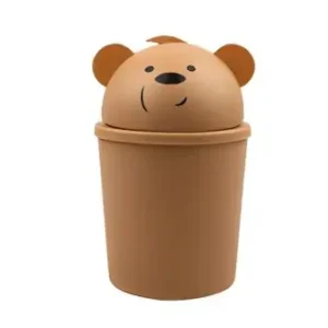 Mini kosz na śmieci brązowy miś pod biurko dla dzieci 1,5L 20 cm Obniżka ceny