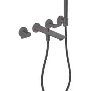 Premium AXOR Citterio C 3-otworowa bateria wannowa z zestawem prysznicowym 49481340