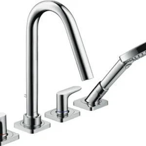 Do wyczerpania zapasów AXOR Citterio M 4-otworowa bateria wannowa na cokole z uchwytami 34454000