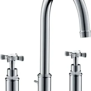 AXOR Montreux 3-otworowa bateria umywalkowa 180 z uchwytami krzyżowymi 16513000 Wysoka jakość