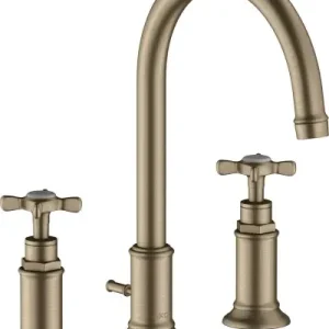 Tylko dziś AXOR Montreux 3-otworowa bateria umywalkowa 180 z uchwytami krzyżowymi 16513820