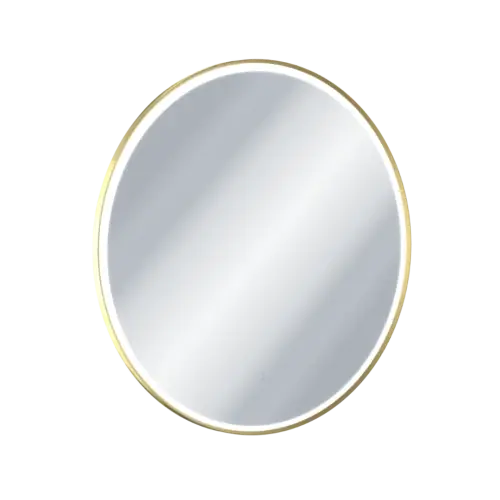 Dodaj do koszyka Excellent lustro łazienkowe 100 cm okrągłe z LED i złotym połyskiem