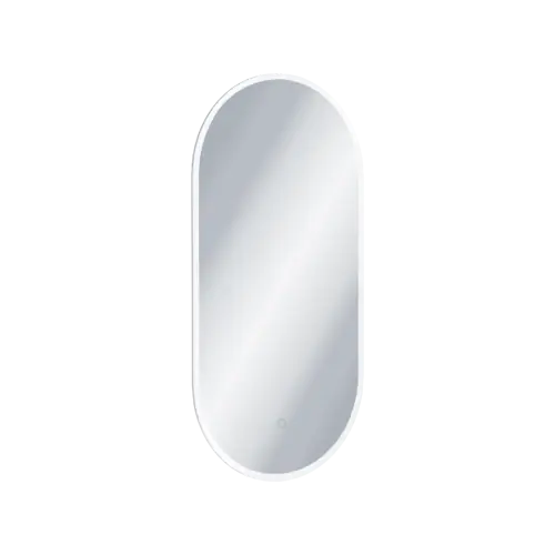 Promocja Excellent lustro łazienkowe 100x50 cm owalne z LED i ramą akrylową