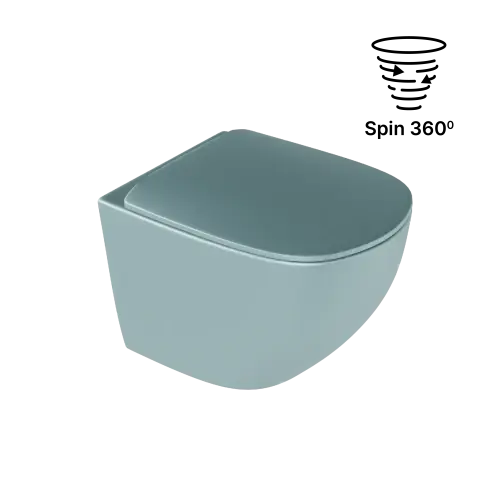 Excellent miska WC 48 cm wisząca bezrantowa mint blue mat Wysoka jakość