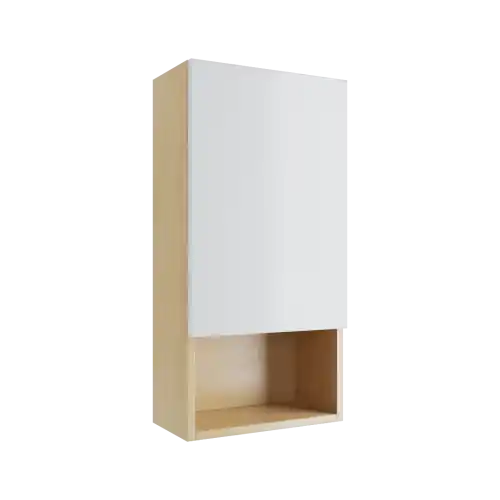 Nie przegap Excellent Tuto szafka wisząca wnękowa z frontem prawa 40x80 cm, dąb/biały połysk