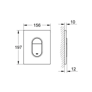 Ograniczona ilość Grohe Arena Cosmopolitan przycisk uruchamiający chrom mat 38844P00