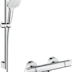 Hansgrohe Croma Select E System prysznicowy z drążkiem 65 cm i termostatem 27081400 Tani