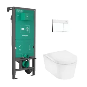 Łatwy zwrot Hansgrohe EluPura S Zestaw stelaż podtynkowy i misa wisząca WC 60303700
