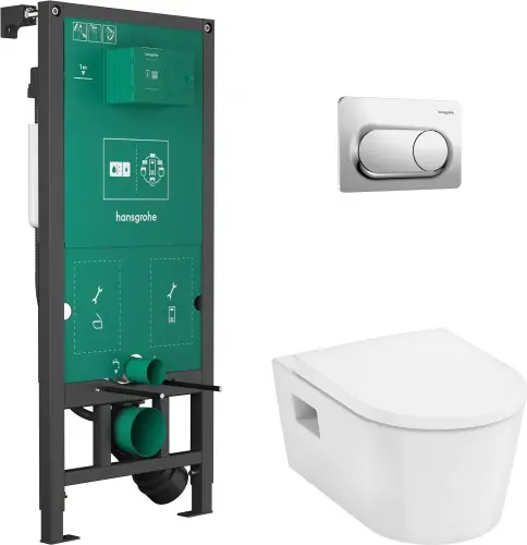 Hansgrohe EluPura S Zestaw stelaż podtynkowy i miską wiszącą WC 60302000 Oferta