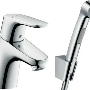 Do wyczerpania zapasów Hansgrohe Focus bateria umywalkowa 70 z główką Bidette i wężem 160 cm 31926000
