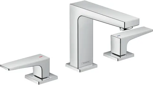 Zamów teraz Hansgrohe Metropol 3-otworowa bateria umywalkowa z uchwytami i odpływem 32514000