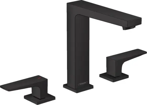 Tani Hansgrohe Metropol 3-otworowa bateria umywalkowa z uchwytami i odpływem 32515670