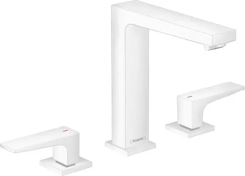 Hansgrohe Metropol 3-otworowa bateria umywalkowa z uchwytami i odpływem 32515700 Tani