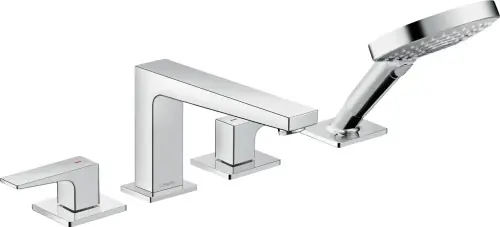 Hansgrohe Metropol 4-otworowa bateria na brzeg wanny z uchwytami 32552000 Dostępne od ręki