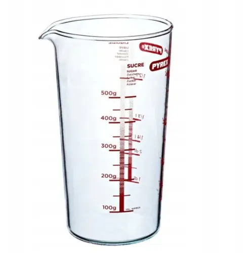 Oferta czasowa Miarka dzbanek z miarką podziałką szklany wysoki 0,5 L Pyrex