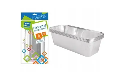 Rabat Ravi foremki aluminiowe jednorazowe 1500 ml 5 sztuk