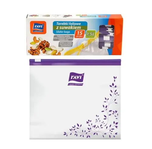Promocja Torebki woreczki z suwakiem 1,5l 15szt RAVI