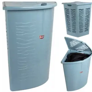 Kosz na pranie odzież bieliznę narożny ZEBRA 45L niebieski Ograniczona ilość