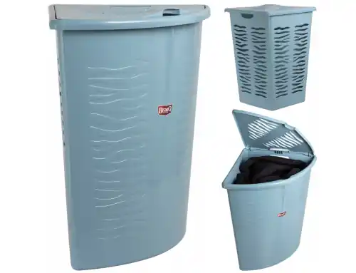 Kosz na pranie odzież bieliznę narożny ZEBRA 45L niebieski Ograniczona ilość