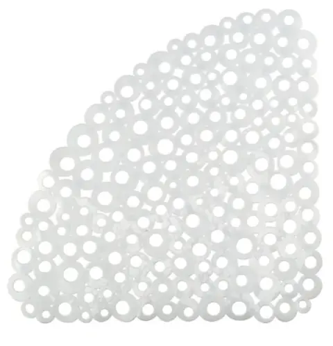 Wysoka jakość Mata antypoślizgowa Ring 54x54cm półokrągła pod prysznic biała
