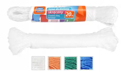 Sznurek skręcany do bielizny suszarek na pranie 3mm 20m Super okazja