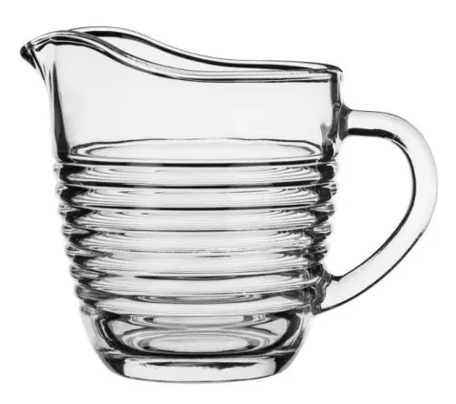 Dzbanek mlecznik szklany do mleka śmietanki 200 ml KARIN paski Sprawdź teraz