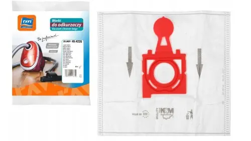 Oferta czasowa Worki do odkurzacza Zelmer 4szt włókninowe czerwone Ravi