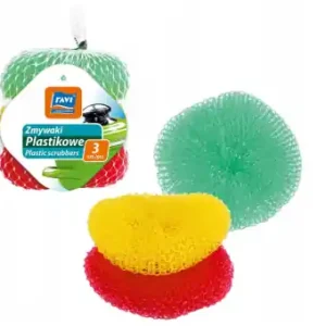 Wysoka jakość Zmywak plastikowy druciak 3 szt. do garnków naczyń