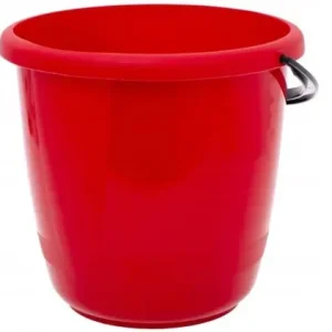 Wiadro wiaderko plastikowe okrągłe TUTTI 10 L czerwone Nie przegap