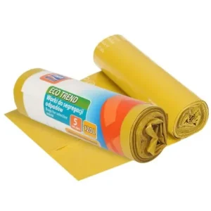 Worki do segregacji śmieci Eco Trend metale i plastik 120L żółte Do wyczerpania zapasów