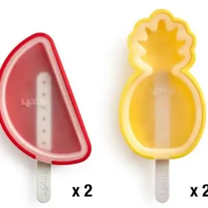 Zestaw 4 sztuk foremek do lodów Tropical Fruits Ice Cream Moulds LEKUE Łatwy zwrot