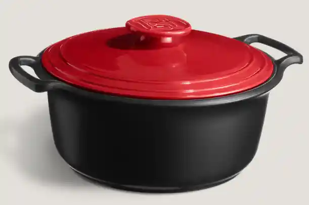 Garnek ceramiczny Sublime+ 5,5l czarny z czerwoną pokrywą EMILE HENRY Niska cena