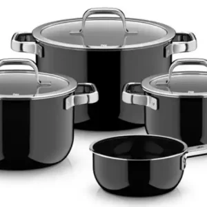 Nie przegap Zestaw 4 naczyń Fusiontec Mineral Pro black WMF