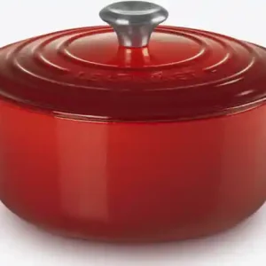 Brytfanna żeliwna okrągła 20 cm wiśniowa LE CREUSET Łatwy zwrot