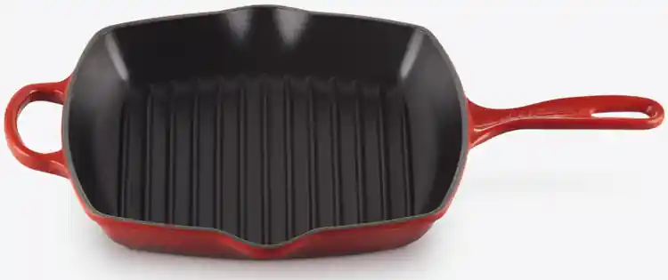Bezpieczna płatność Patelnia grillowa żeliwna 26cm Signature wiśniowa LE CREUSET