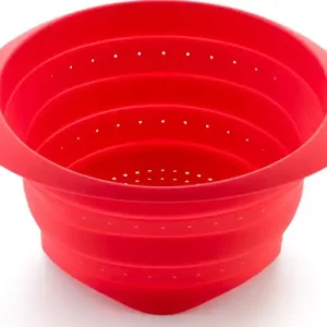 Kup teraz Durszlak silikonowy składany 23 cm czerwony LEKUE