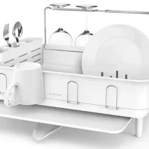 Suszarka do naczyń steel frame dishrack biała SIMPLEHUMAN Bezpieczna płatność