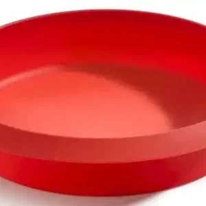 Łatwy zwrot Okrągła silikonowa forma do ciasta 26 cm czerwona LEKUE
