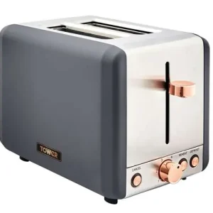 Toster na dwie kromki Cavaletto Grey/RoseGold TOWER Dostępne od ręki