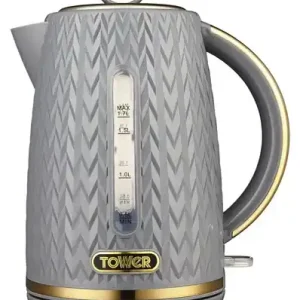 Czajnik Empire1,7l Grey/ BrassTOWER Darmowy zwrot