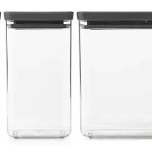 Popularny Zestaw 3 pojemników Dark Grey 2x1,6l+1x3,5l BRABANTIA