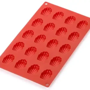 Oferta limitowana Forma do pieczenia mini Magdalenek silikonowa czerwona LEKUE