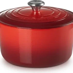 Brytfanna żeliwna okrągła 26cm 6,3l wiśniowa LE CREUSET Zniżka